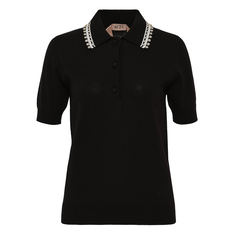 14-Gauge Crepe Cotton Polo Shirt