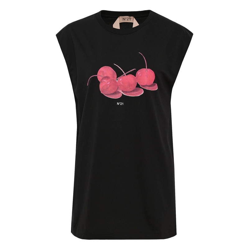 Cotton Jersey Vest With Water