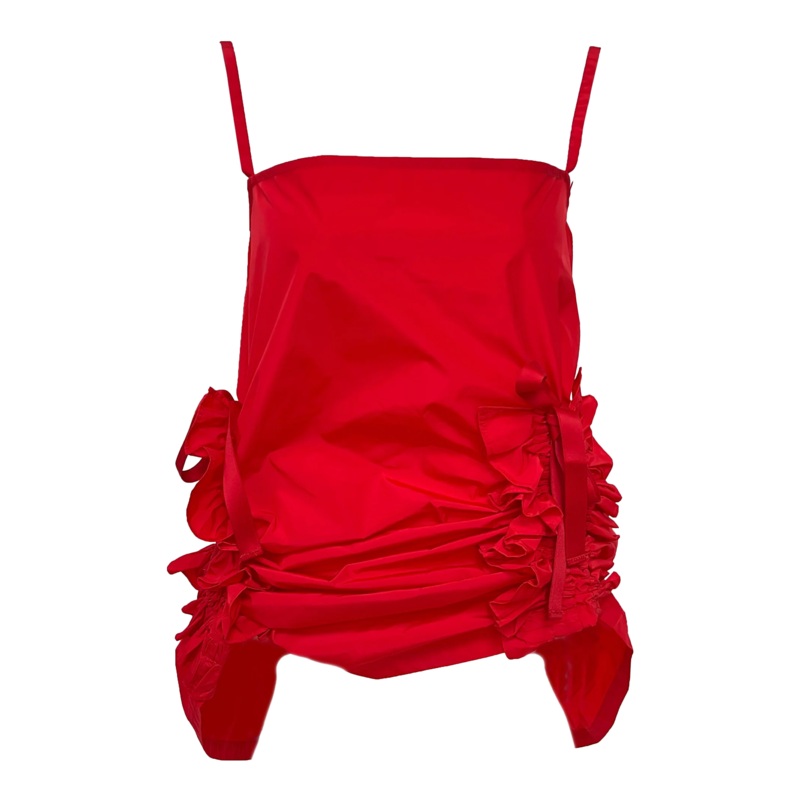 Red Ruched Camisole
