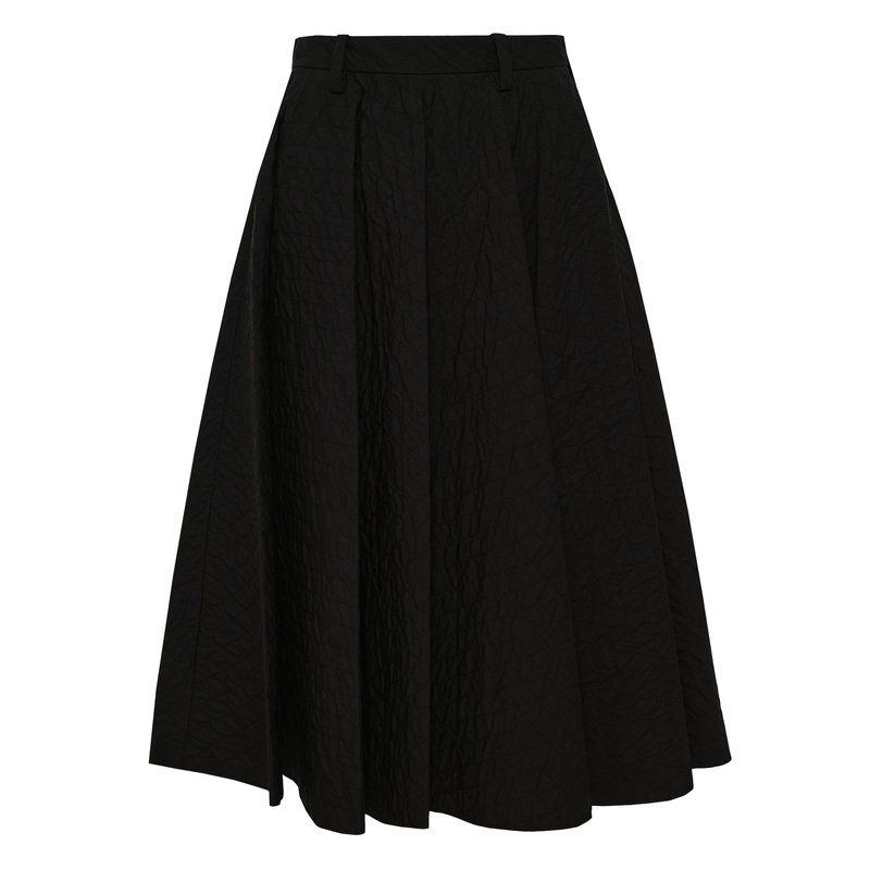 Regular Waist Skirt In Poplin