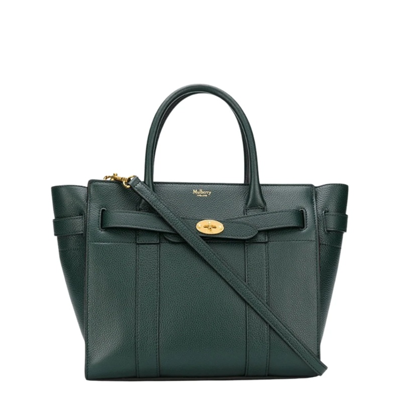 Small Zipped Bayswater Small Classic Grain (Mulberry Green)