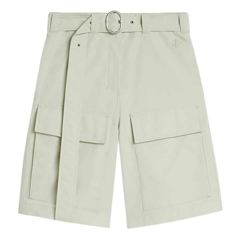 Cotton Belted Shorts