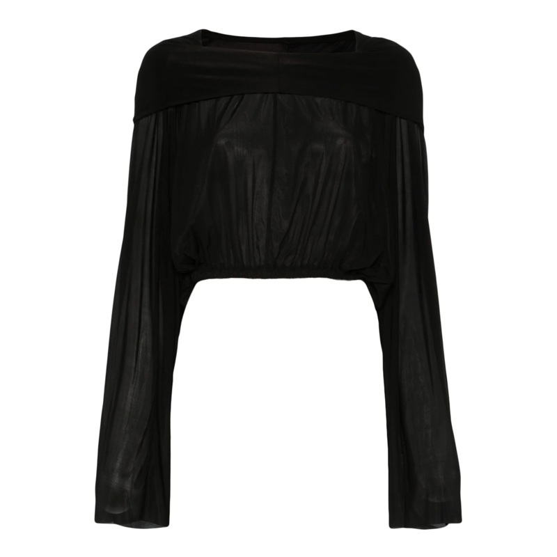 Cropped Hooded Tunic Stretch Cotton