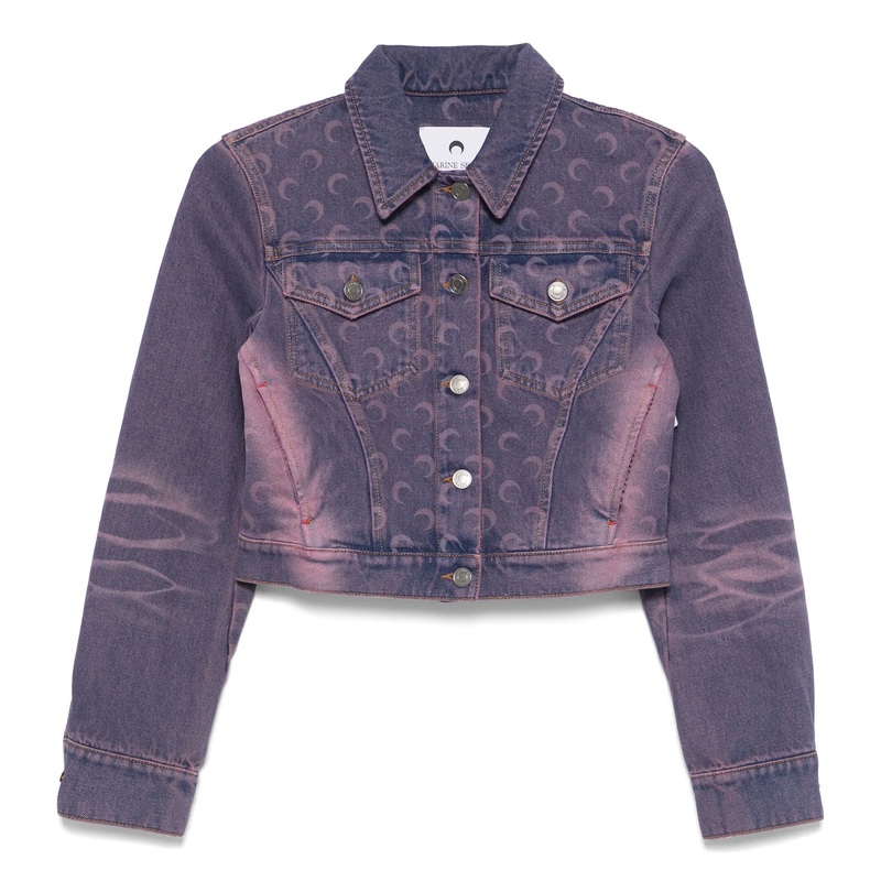 Moon Laser Denim Boxy Suit Jacket