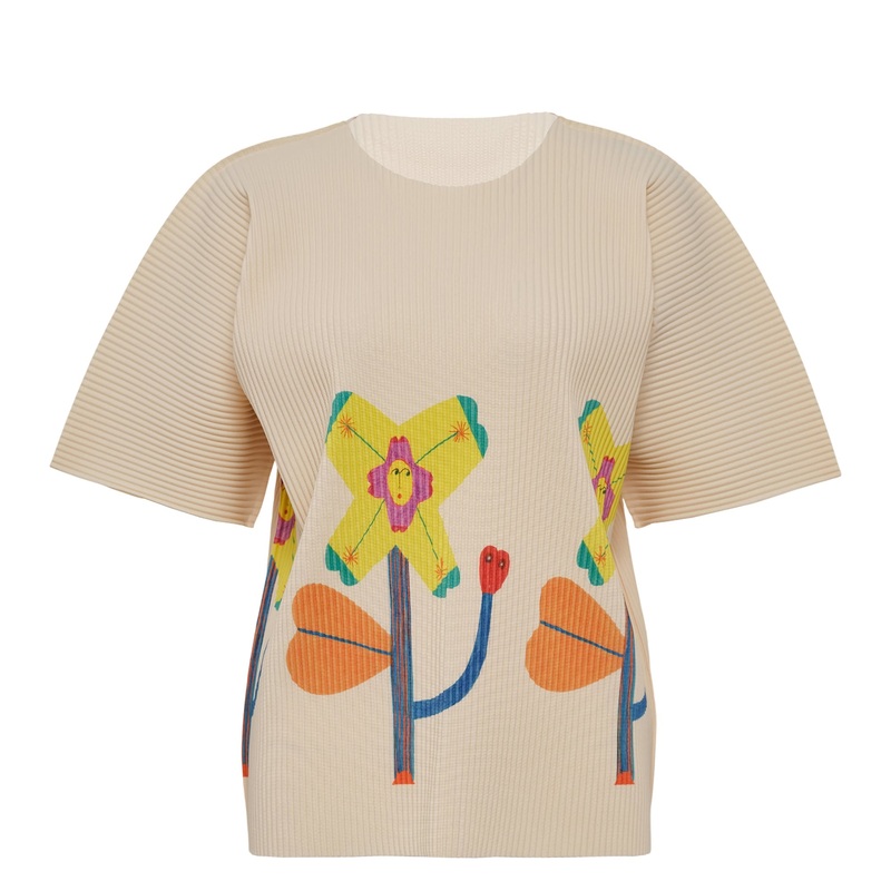 Ohana Fine Knit Pleats T Top