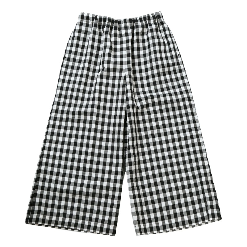 Polyester Ramie Rayon Gingham Pants