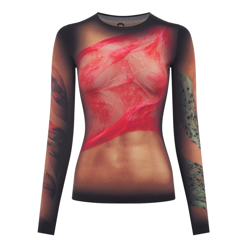 Recycled Draped Statue Jersey T-Shirt