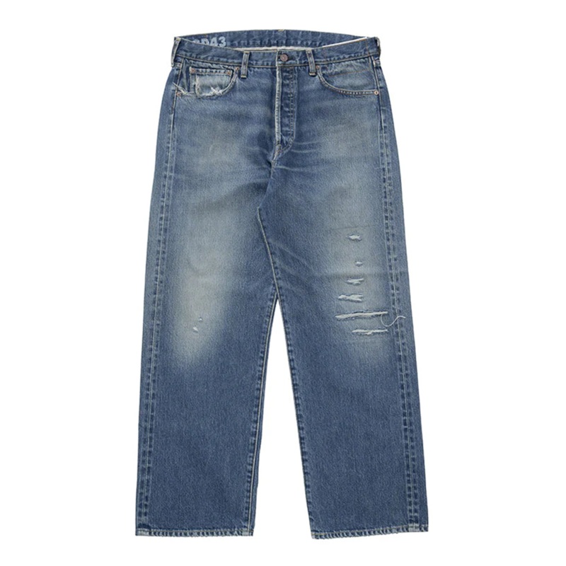 Social Sculpture 01 Wide Damaged Jeans