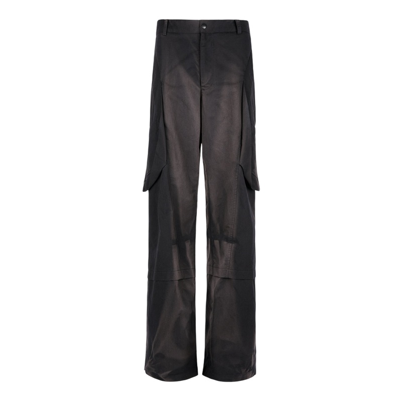 Sun-Bleached Draped Pocket Trousers