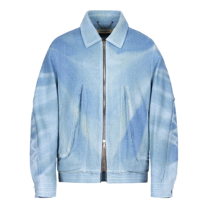 Sun-Bleached Raw Edge Blouson