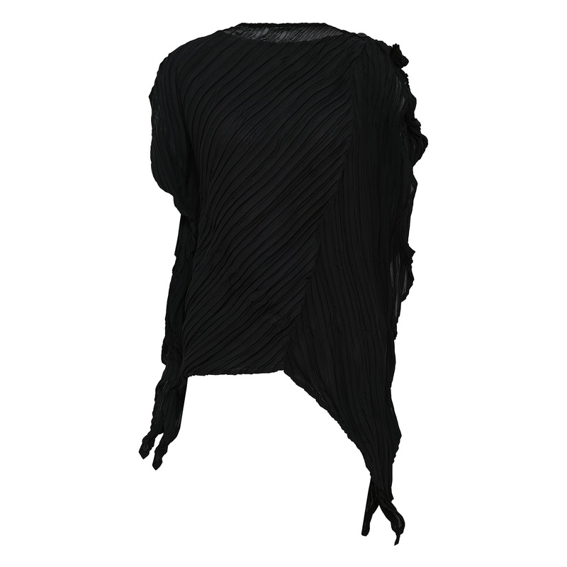 Wrinkled And Twisted Pleated Top