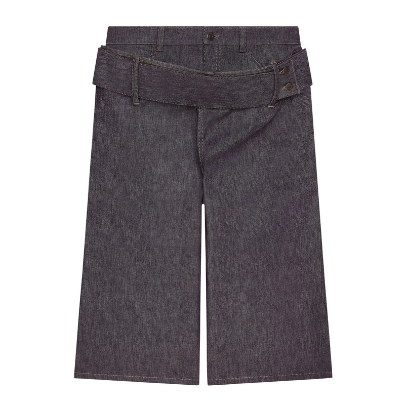 Double Belt Denim Short