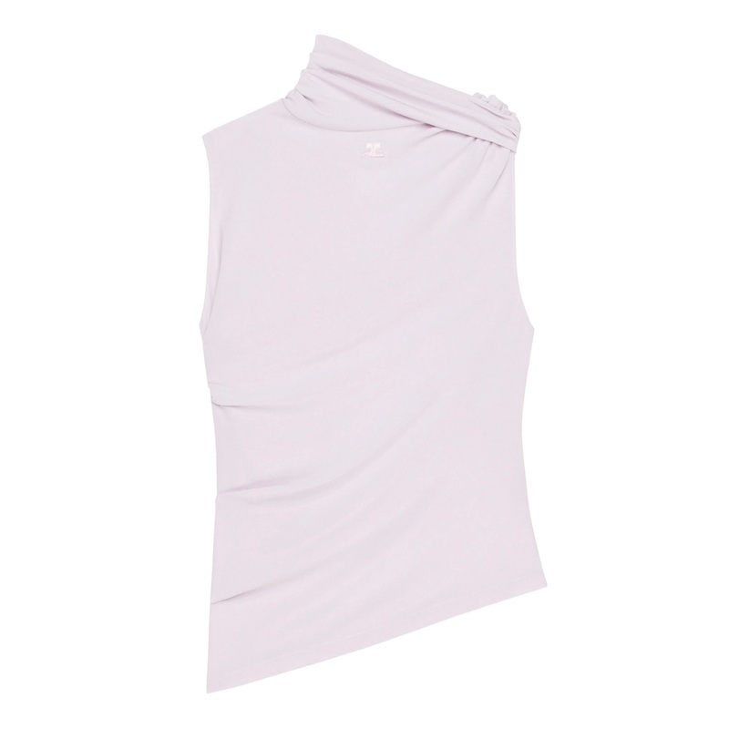 Draped Crepe Jersey Top