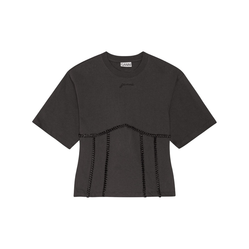 Heavy Cotton Tie Back Waisted Tee