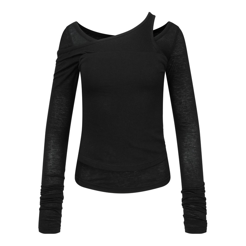 Mixed Layered Long Sleeve Top