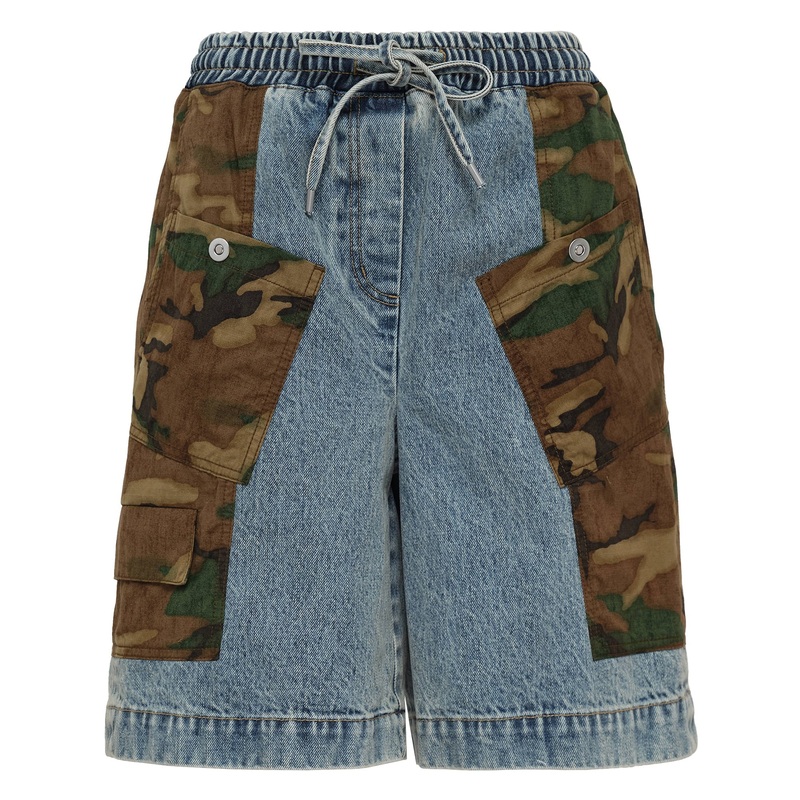 Patchwork Camo Ripstop Basketball Shorts