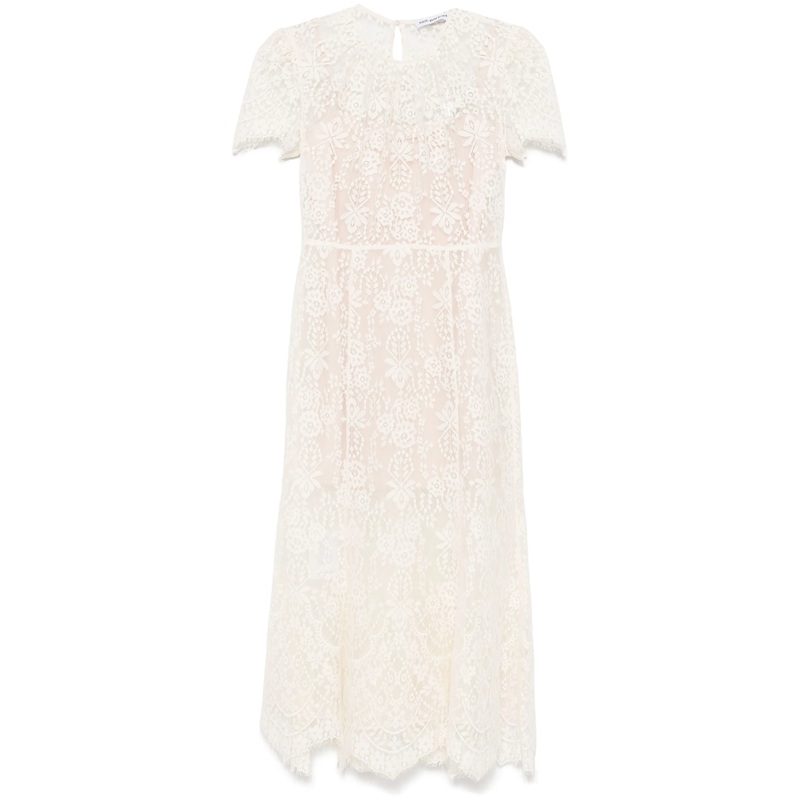 White Lace Midi Dress