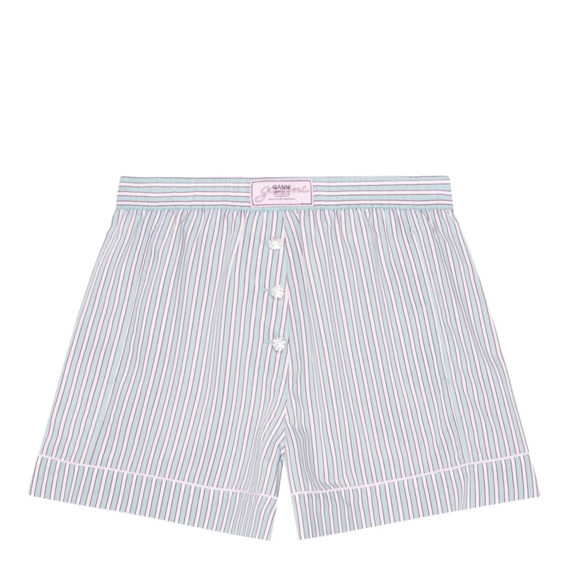 Yarn Dyed Stripe Elasticated Shorts