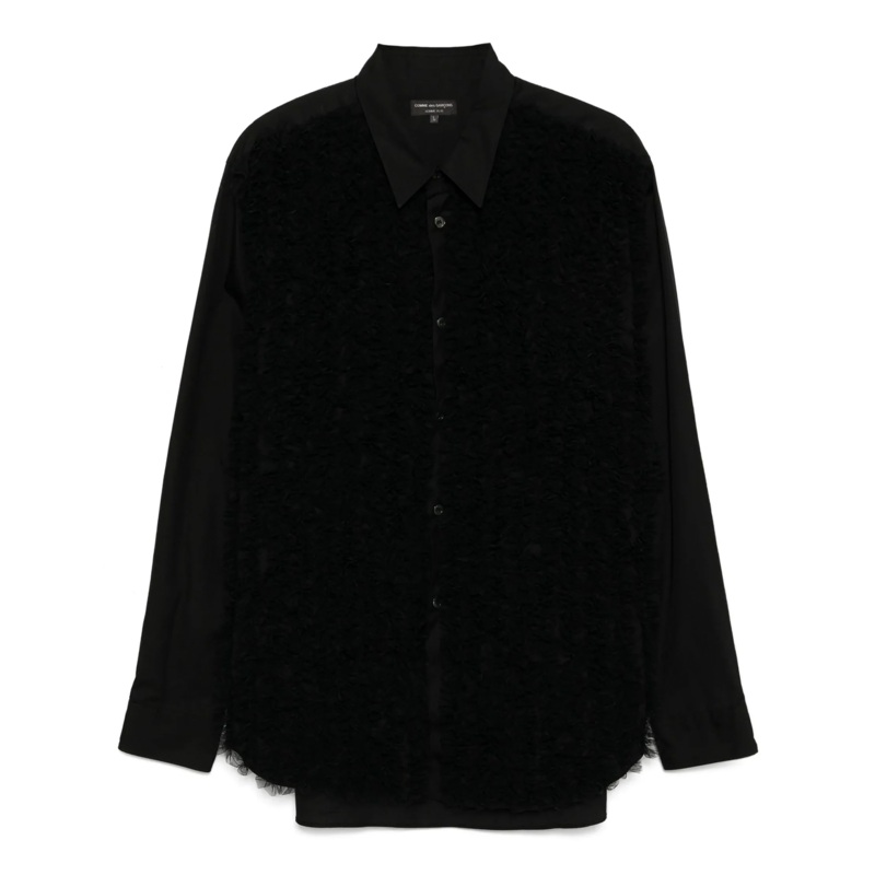 Cotton Broad X Nylon Tulle Shirt