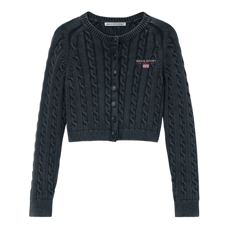 Cropped Crewneck Cardigan