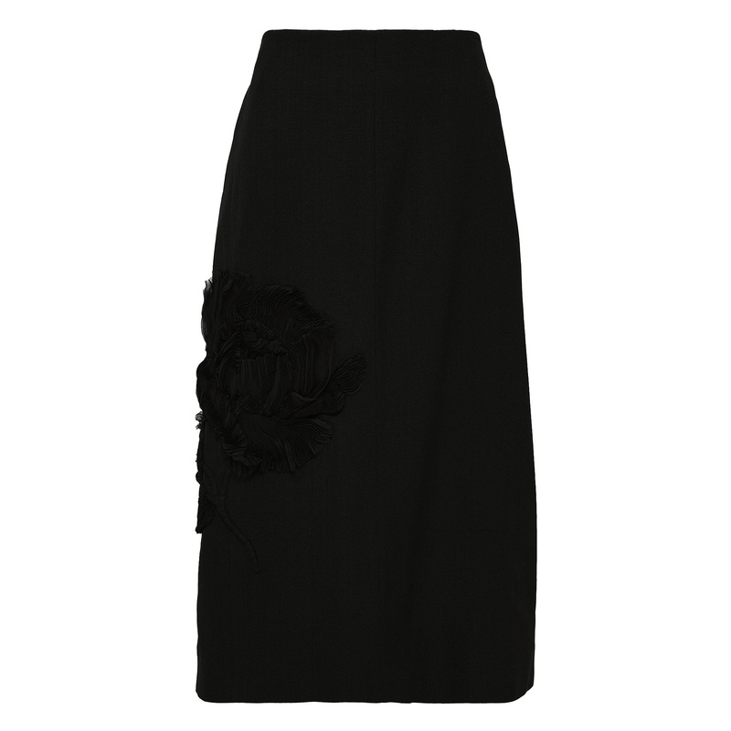 Fluid Silk And Visco Skirt
