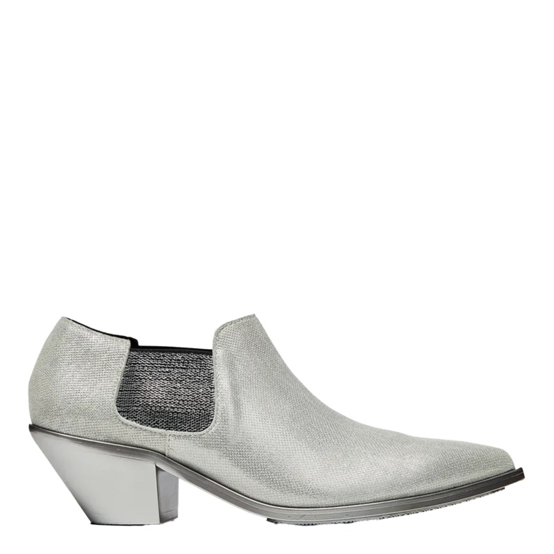 Goat Leather Metallic Embossed Heels