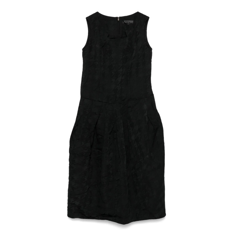 Jacquard Houndstooth Pattern Dress