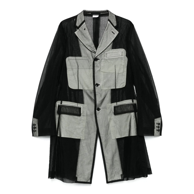 Nylon Tulle Long Jacket