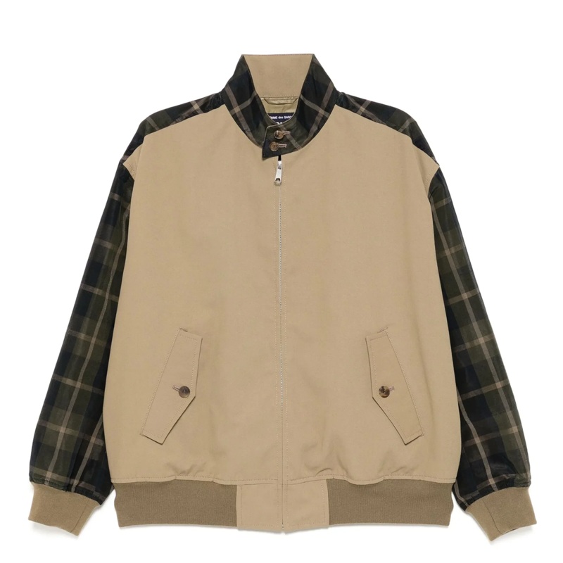 Polyester Ramie Weather Check Blouson