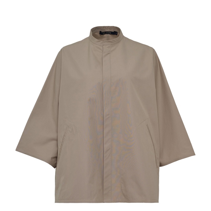 Stand Collar With Bracelt Sleeve Top