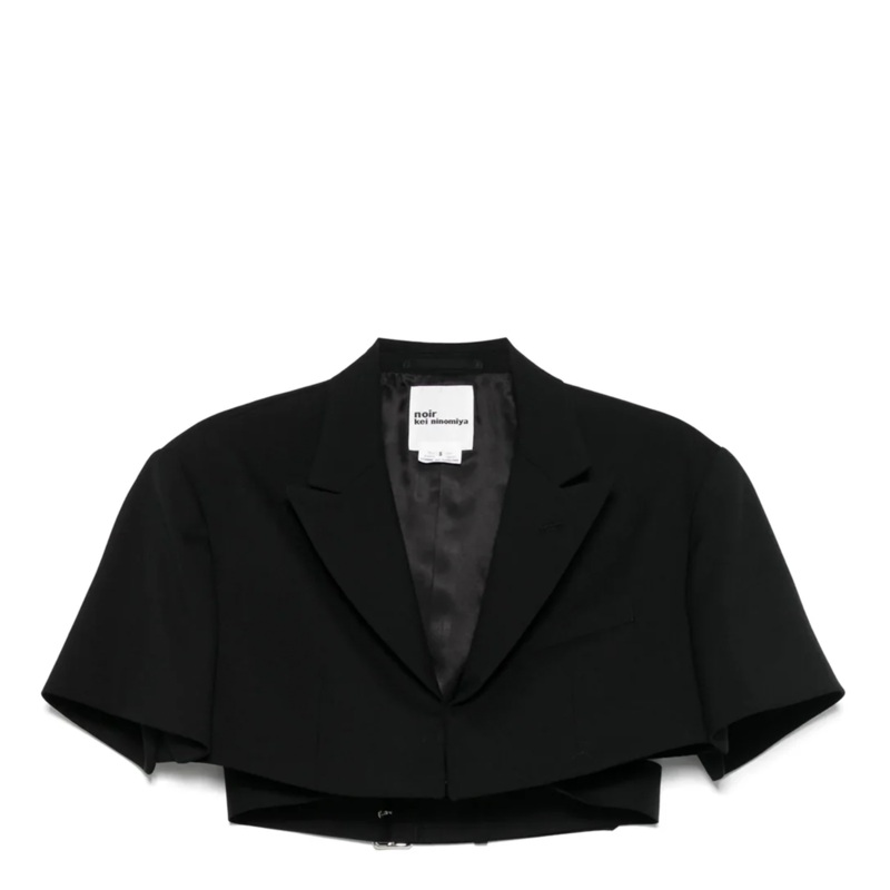 Wool Oxford Crop Jacket