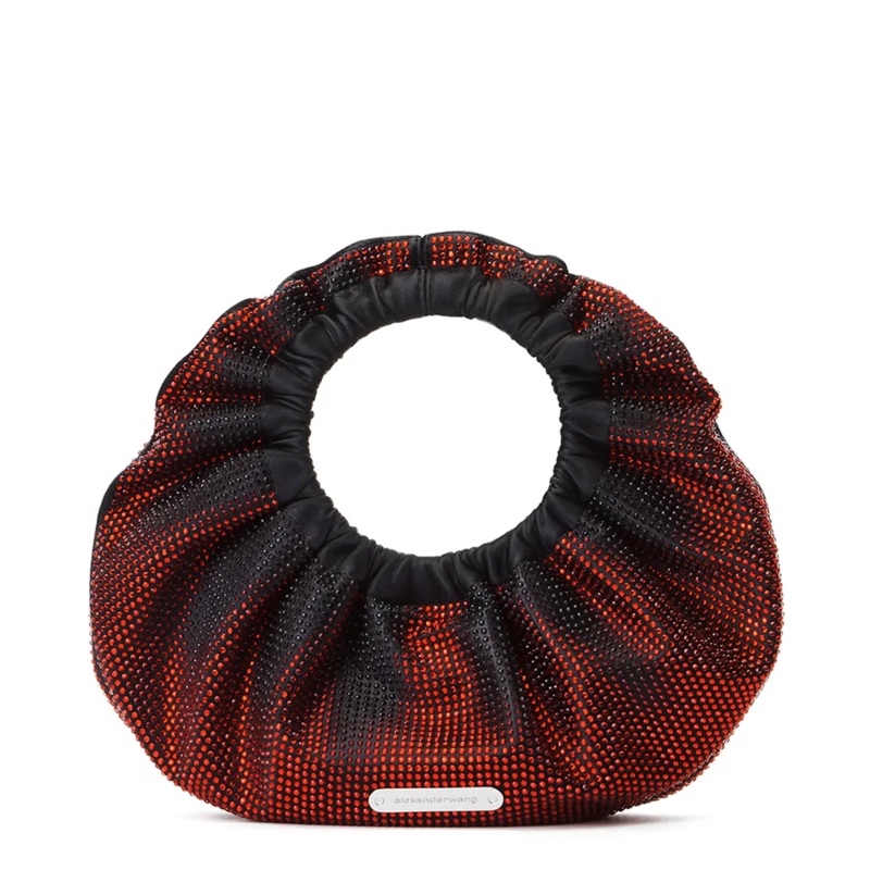 Crescent Mini Bag In Distressed Crystal Hotfix