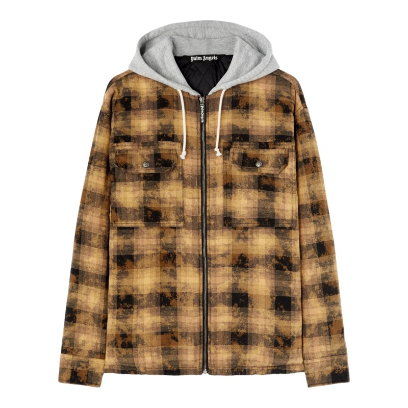 Curved Logo Check Overshirt