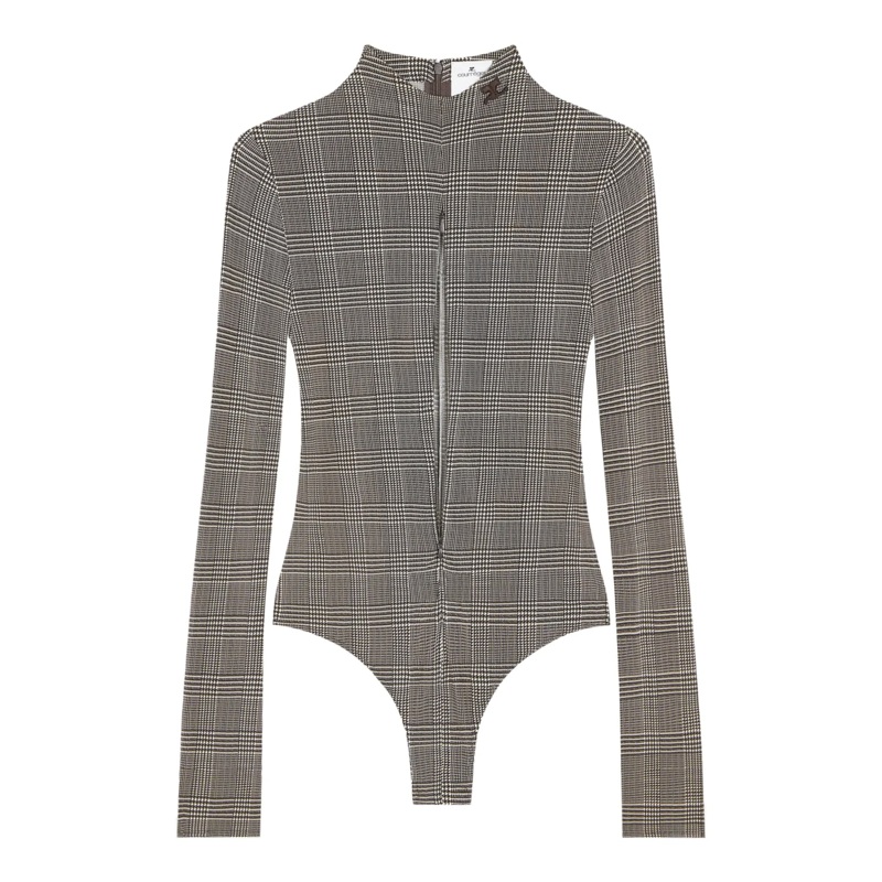 Drop Volcano Check Jersey Bodysuit