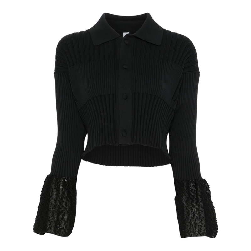 Fluted Ornament Cropped Shirt