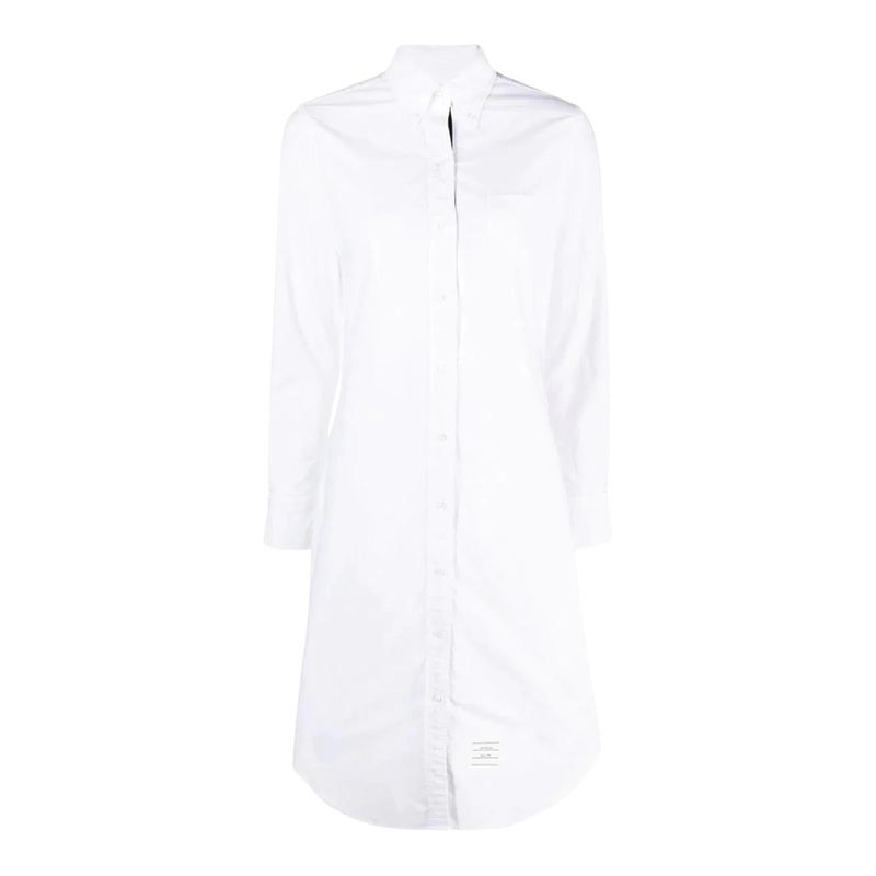 Knee Length Point Collar Shirt