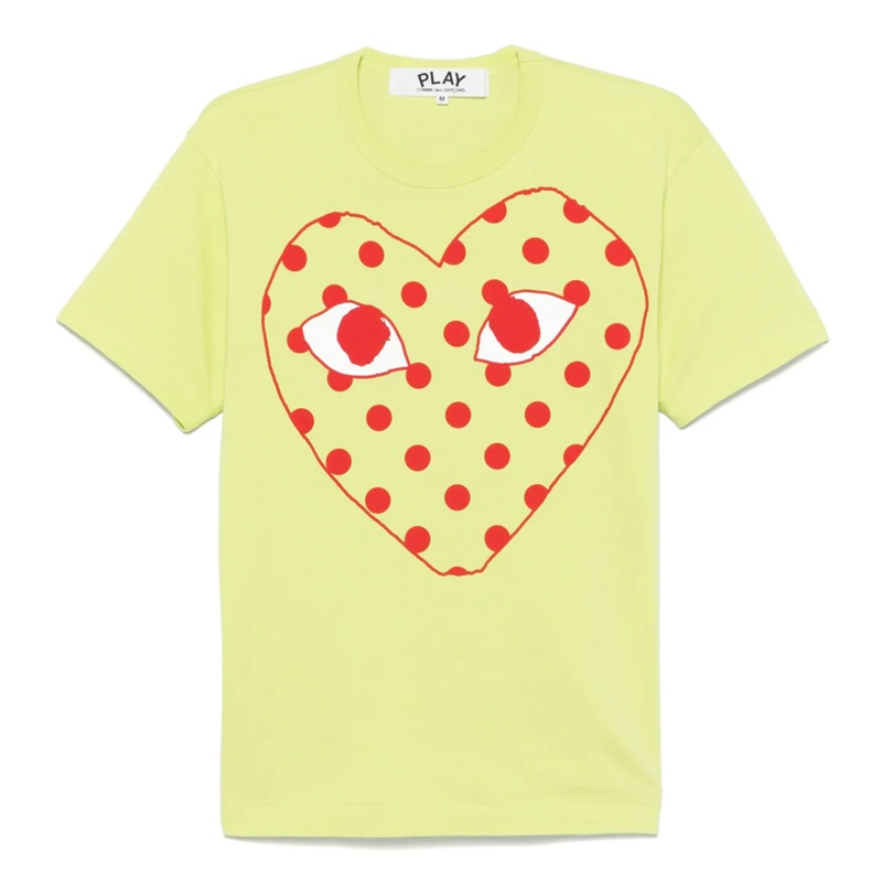 Neon Polka Dot Heart Tee Unisex