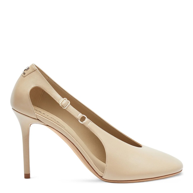 Oblique Strap Leather Stiletto