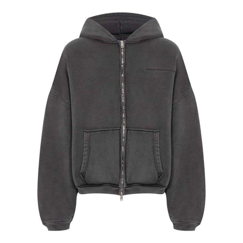 Oversize Zip-Up Hoodie In Cotton Terry