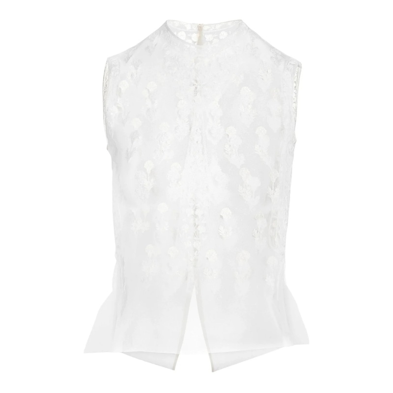 Tulle Embroidered Tank Top