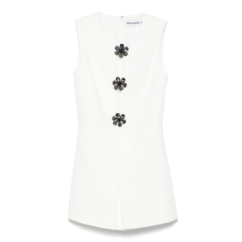 White Crepe Playsuit