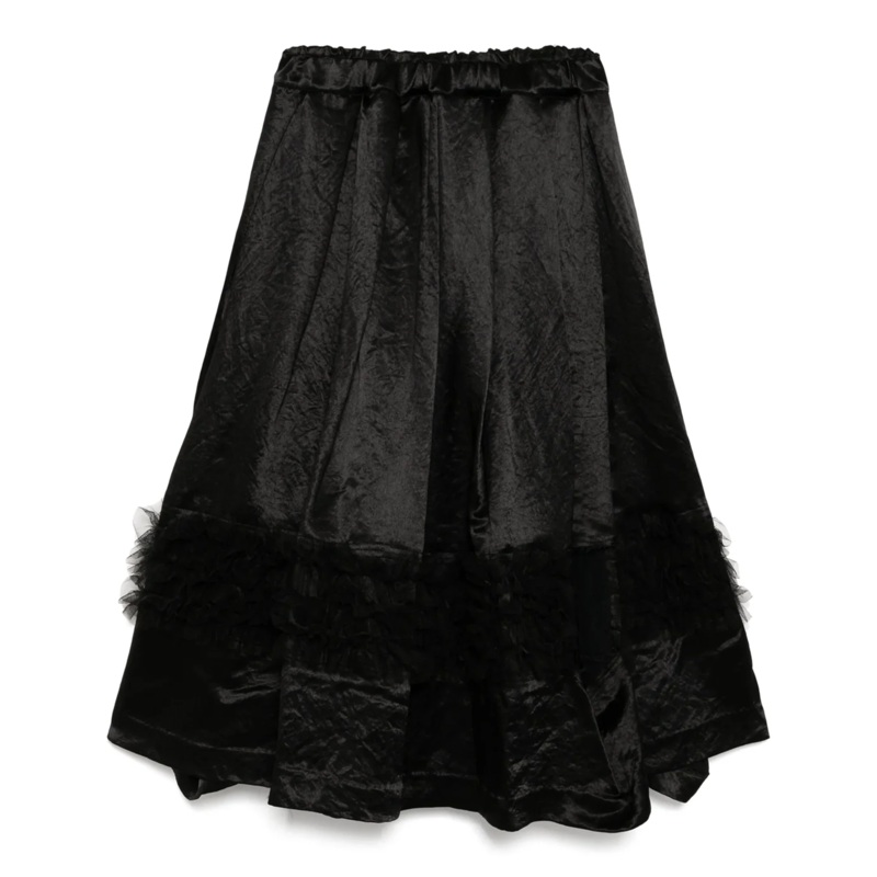 Acetate Rerime Satin  Nylon Skirt
