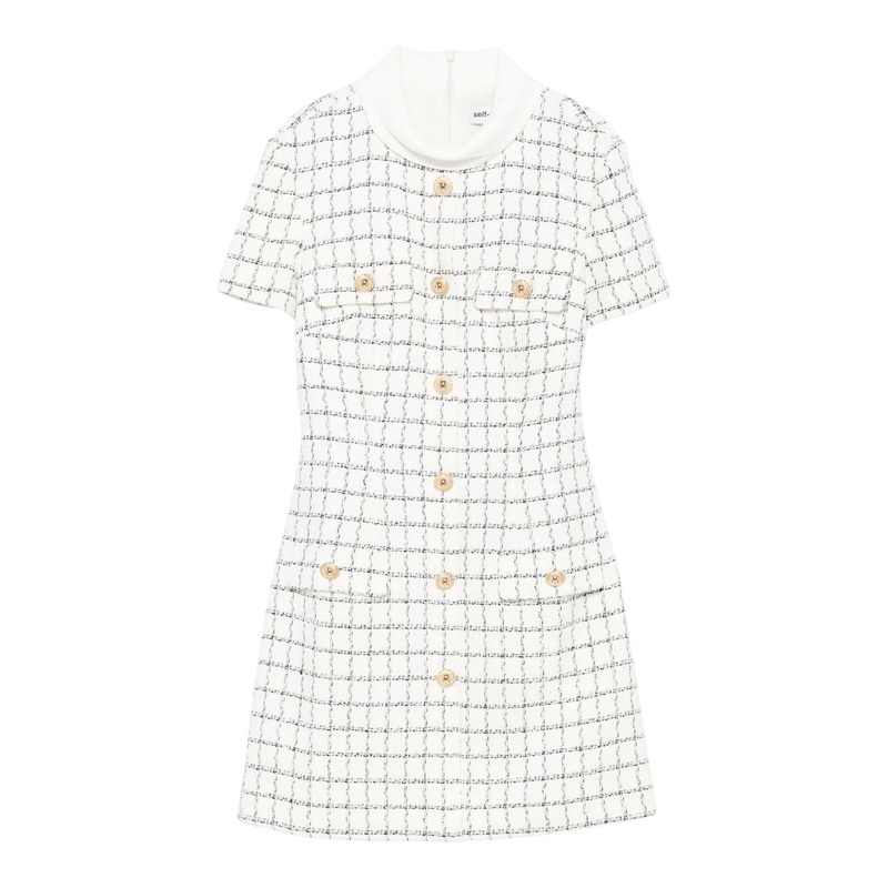 Check Boucle Mini Dress