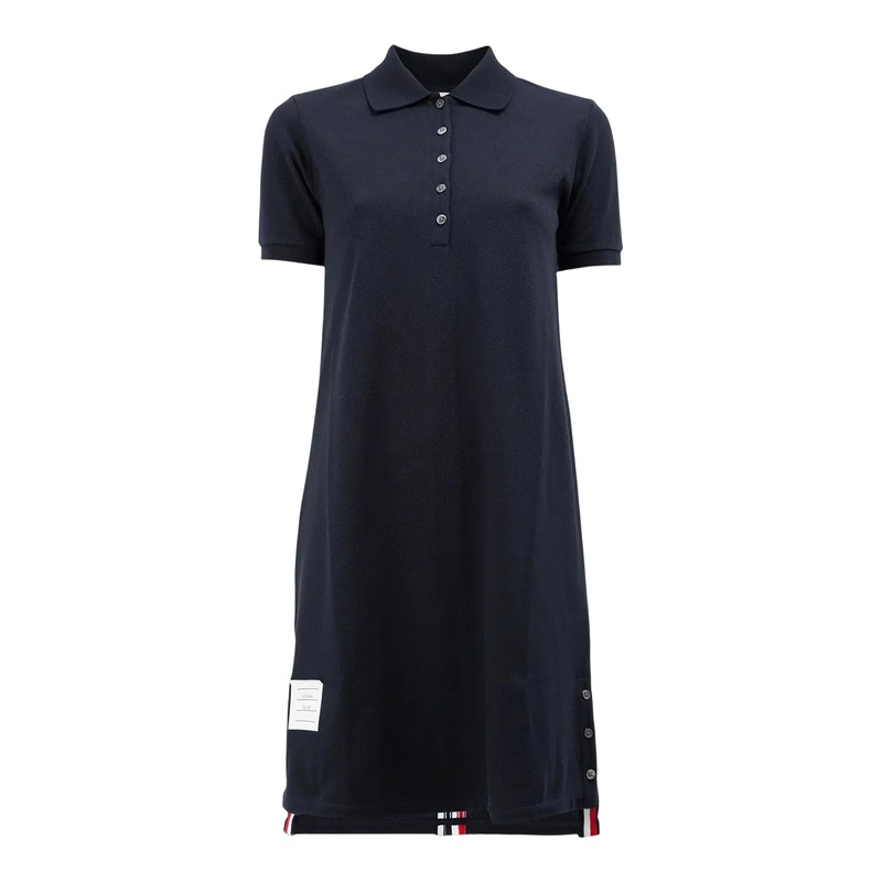 Classic Pique Stripe Polo Dress Women