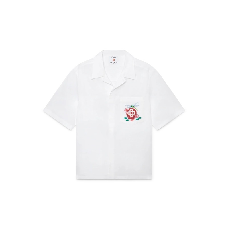 Embroidered Monogram Short Sleeve Shirt