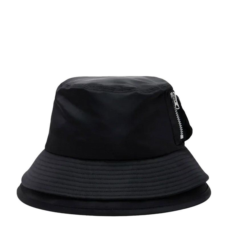 Pocket Double Brim Hat Nylon Twill