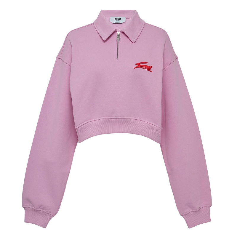 Red Rabbit Half Zip Collar Sweatshirt