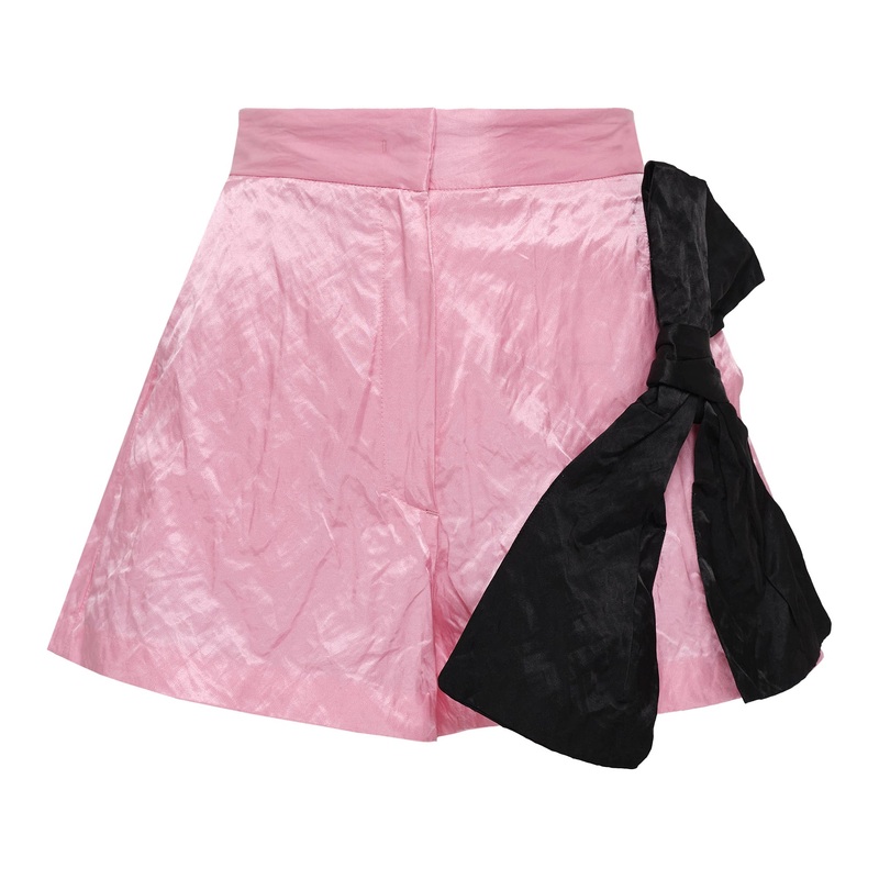 Waisted Shorts With Ribbon