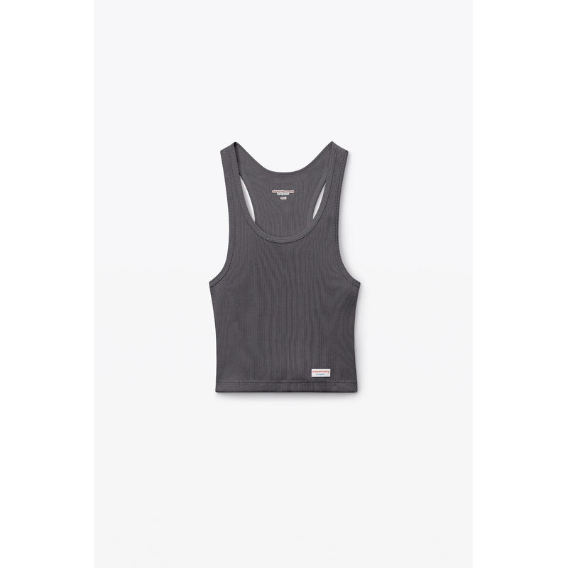 Womens Cropped Classic Racer Tank