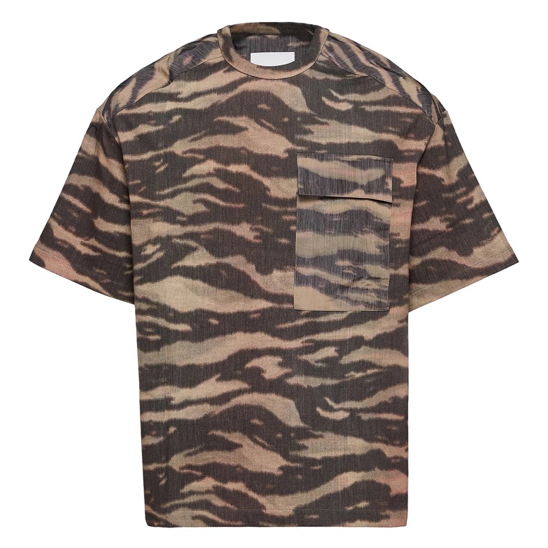 Cotton Short Sleeve Tee Printed Compact Cotton